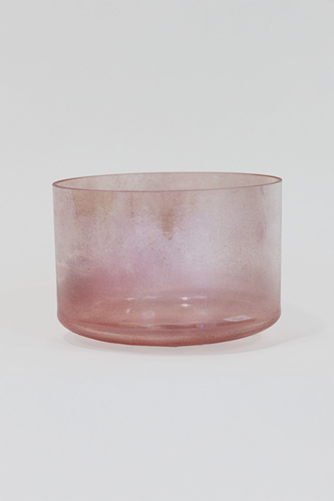 9 Zoll Morganite Crystal Tones Klangschale mit White Light Aura Gold, sanft roséfarben mit lichtem Goldschimmer