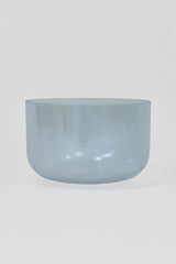 10 Zoll Aqua Aura Gold Crystal Tones Klangschale, blau-irisierend, klar leuchtend. handgefertigt aus Quarz