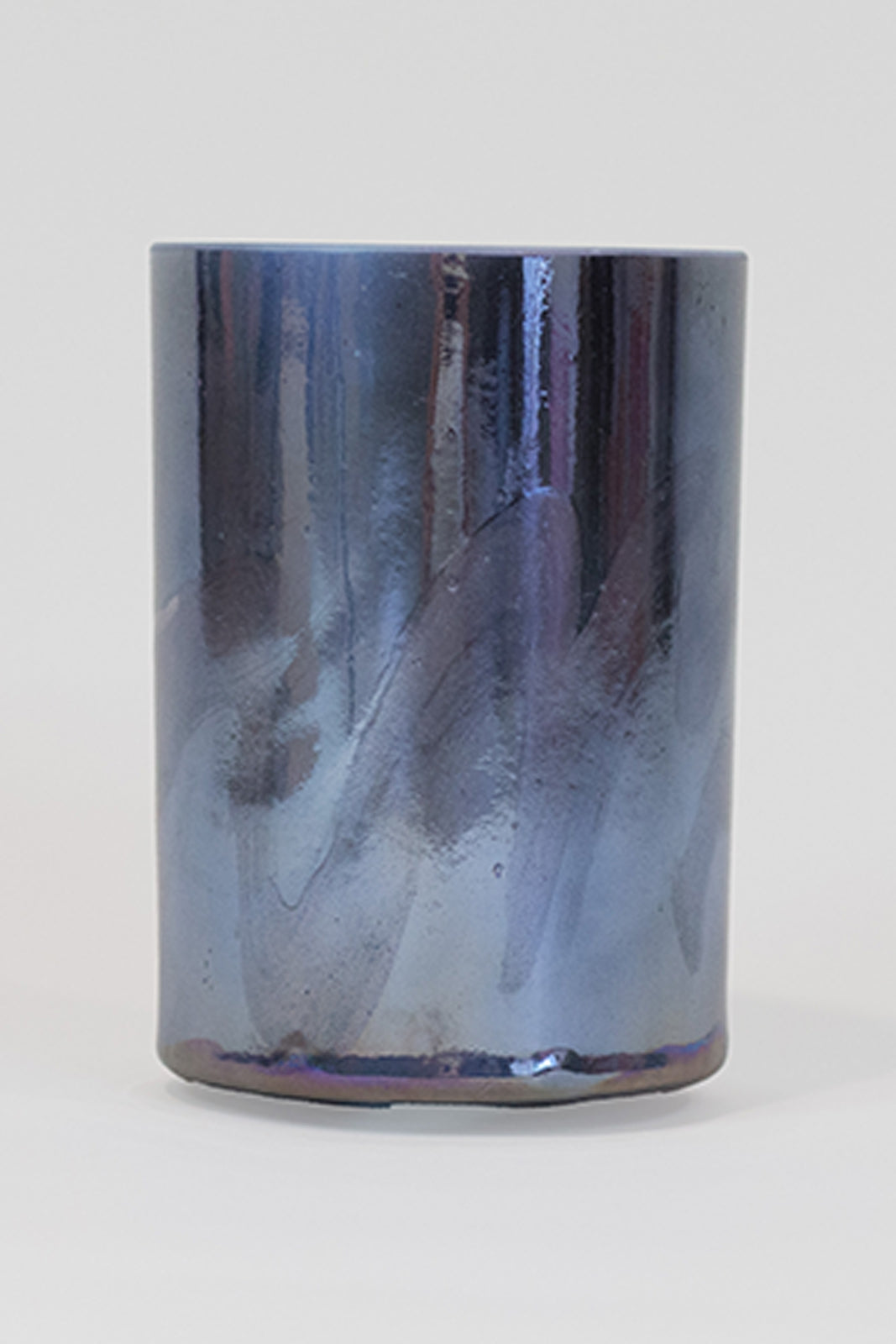 6 Zoll Binaurale Crystal Tones Klangschale aus Lepidolith mit White Light Angel Gold, blau schimmernd