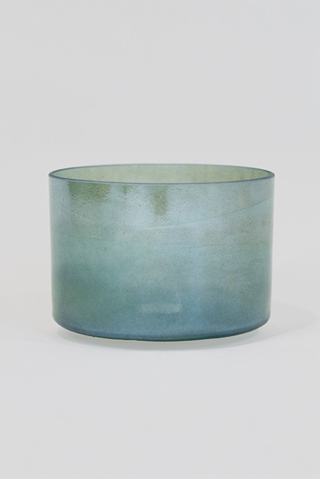 8 Zoll Chrysoprase Crystal Tones Klangschale mit Palladium, matt grünlich mit edlem Silberglanz, handgefertigt aus Quarz