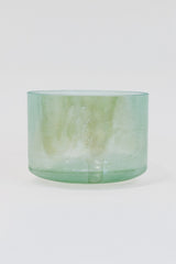 9 Zoll Alchemy Crystal Tones Klangschale aus Peridot, hellgrün-transparent, handgefertigt aus Quarz