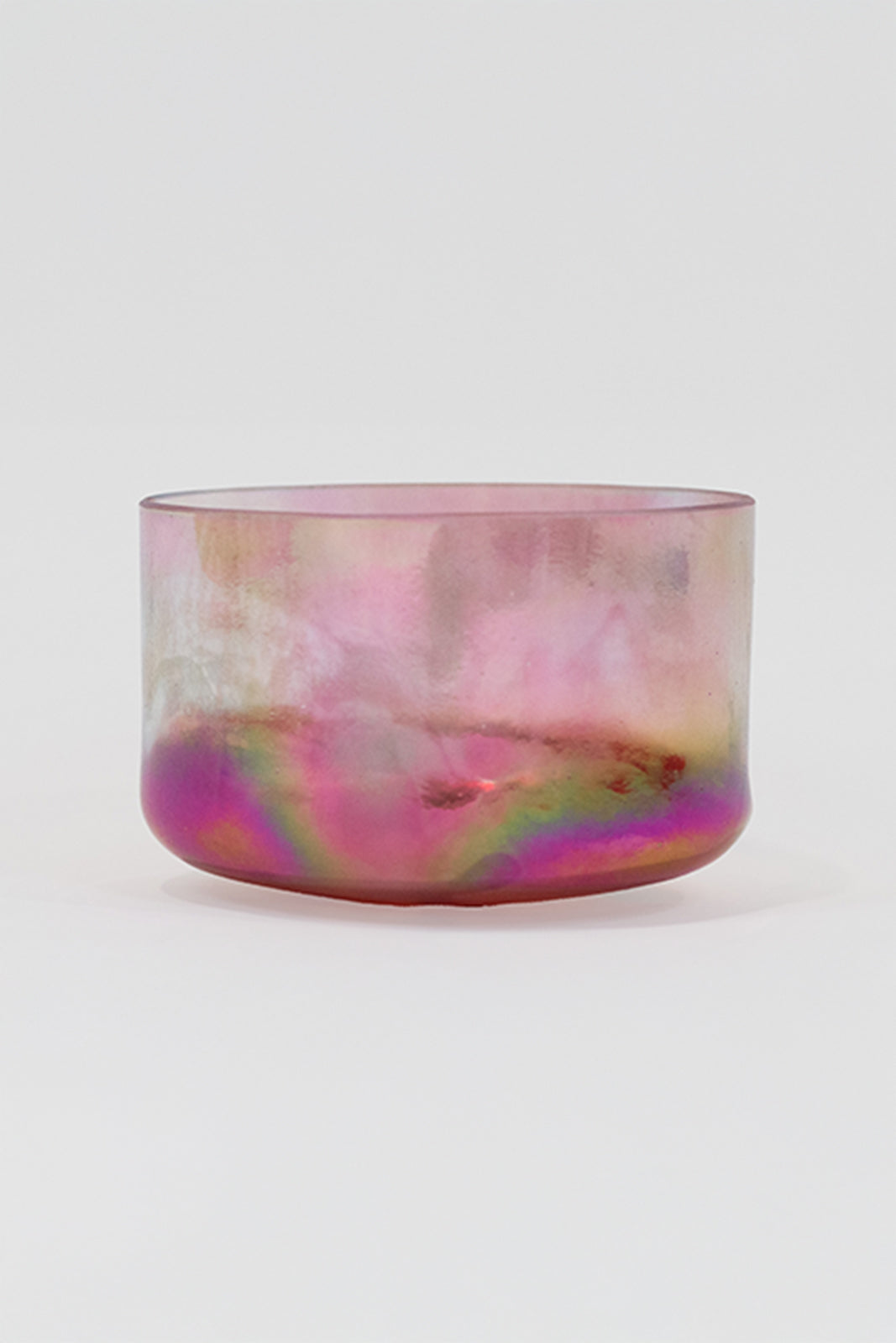 8 Zoll Ruby Crystal Tones Klangschale mit Platin, tiefrot glänzend mit metallischen Reflexen