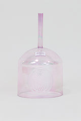 7 Zoll Violet Flame Aura Practitioner Klangschale mit Blume-des-Lebens-Gravur, energetisch kraftvoll violett durchsichtig 